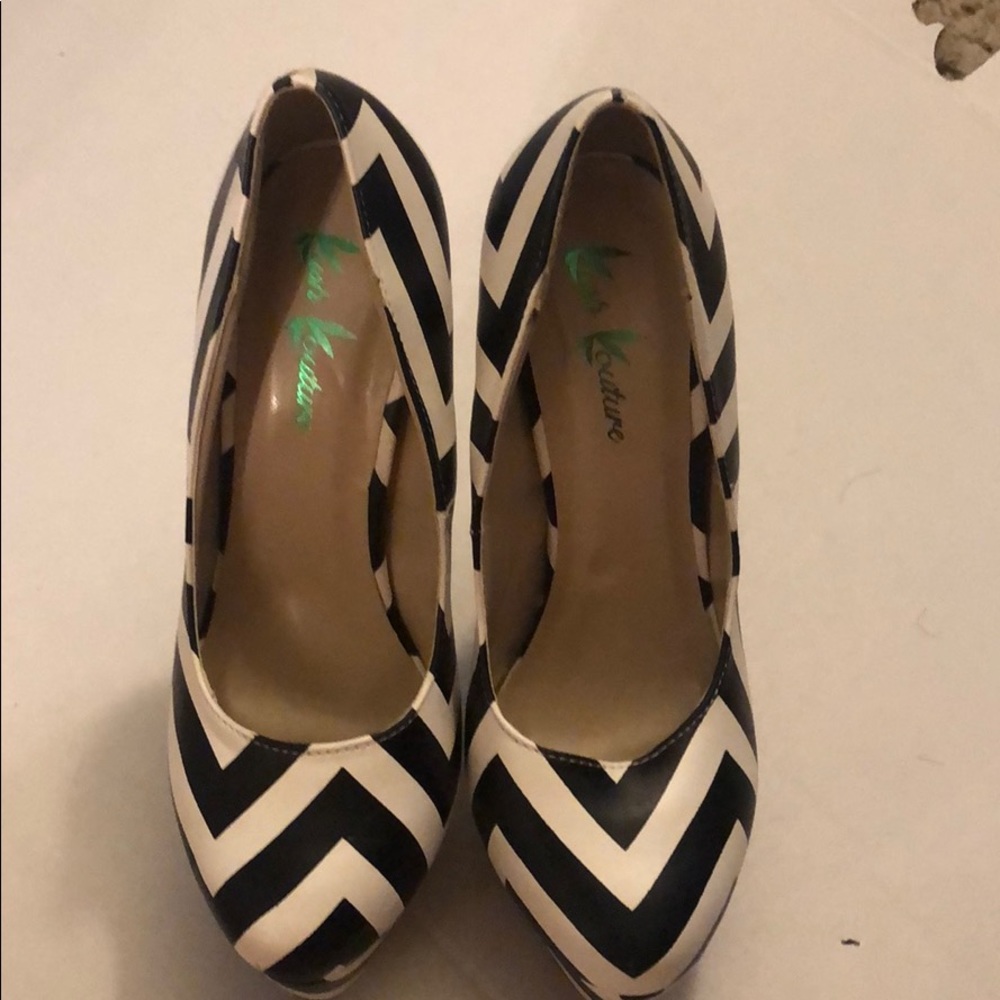 Kush Kouture Black and White heels
